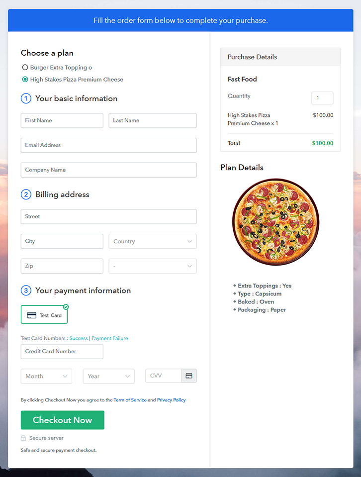 Multiplan Checkout To Sell Fast Food Online