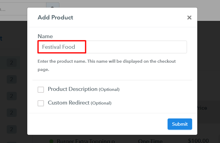 Add Products to Sell Festival Foods Online 