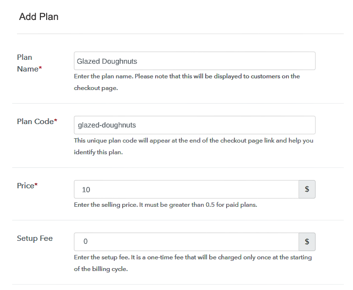 Specify the Plan and Pricing to Sell Doughnuts Online