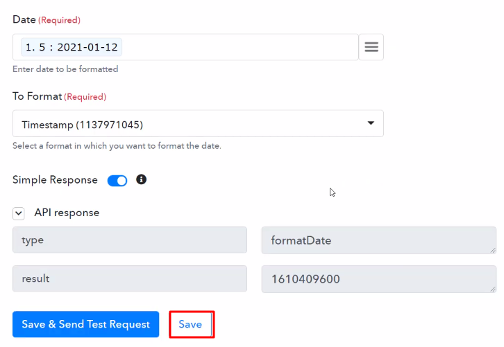 Save the API Response Date Formatter